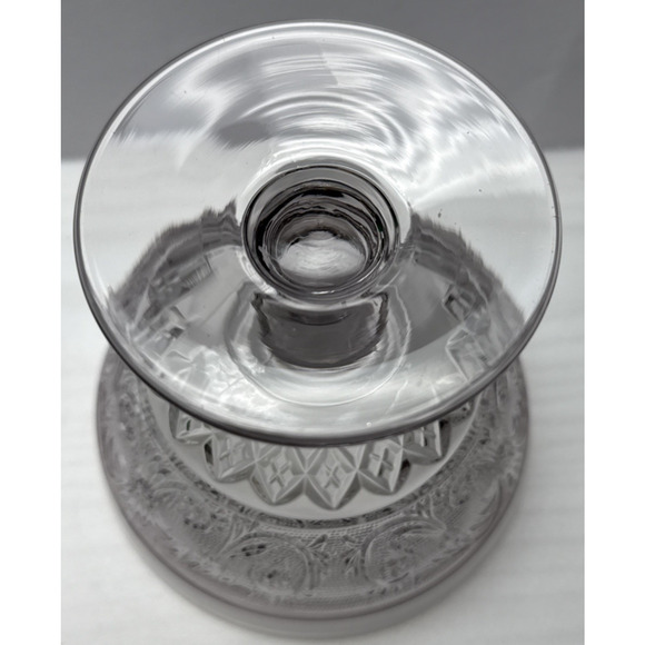 Duncan Miller Sandwich Glass Pale Lavender Lilac Covered Candy Dish Pedestal - Picture 7 of 12